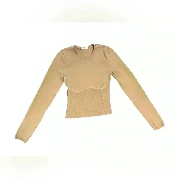 Babaton Sculpt Knit Empire Longsleeve In Neutral Tan Size Small - Picture 4 of 10